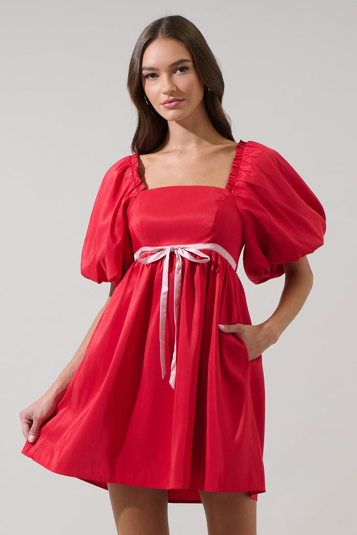 Decima Bubble Sleeve Mini Dress