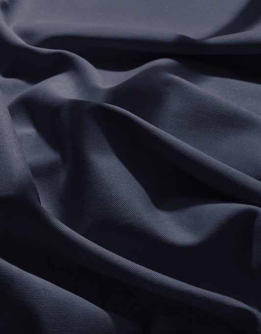Deep Charcoal Light Cotton Gabardine Twill Fabric, Atelier Brunette
