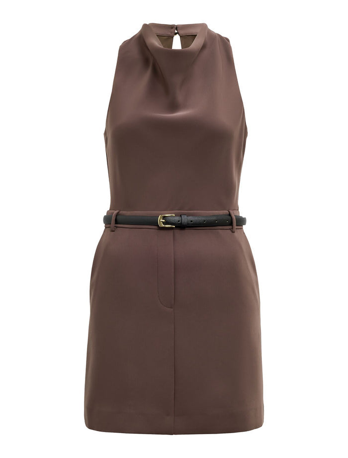 Delaney Cowl Neck Mini Dress Forever New