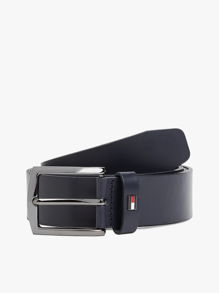 Denton Enamel Flag Leather Belt in Space