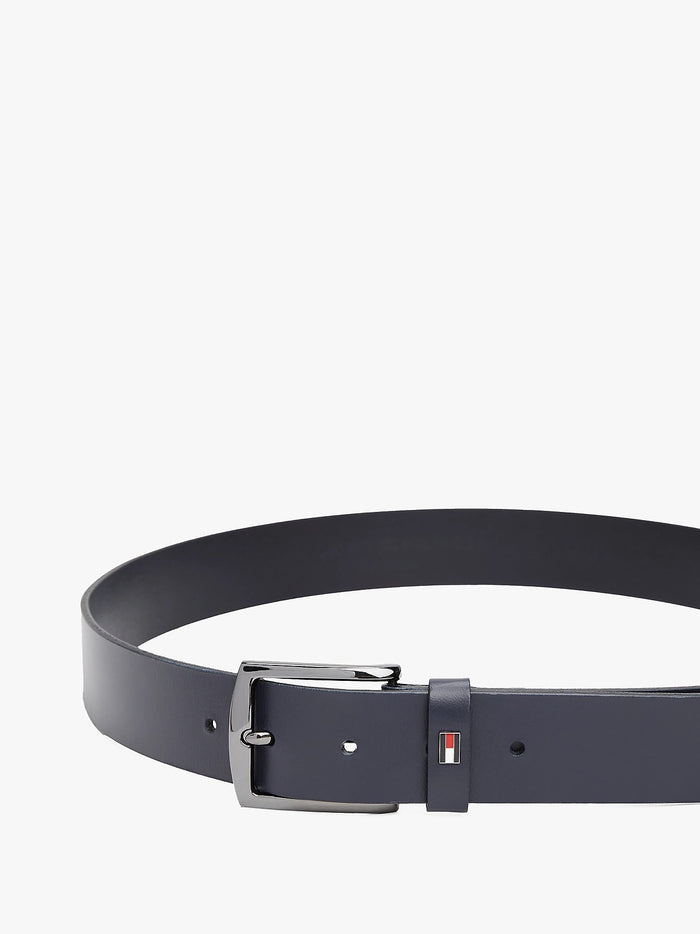 Denton Enamel Flag Leather Belt in Space