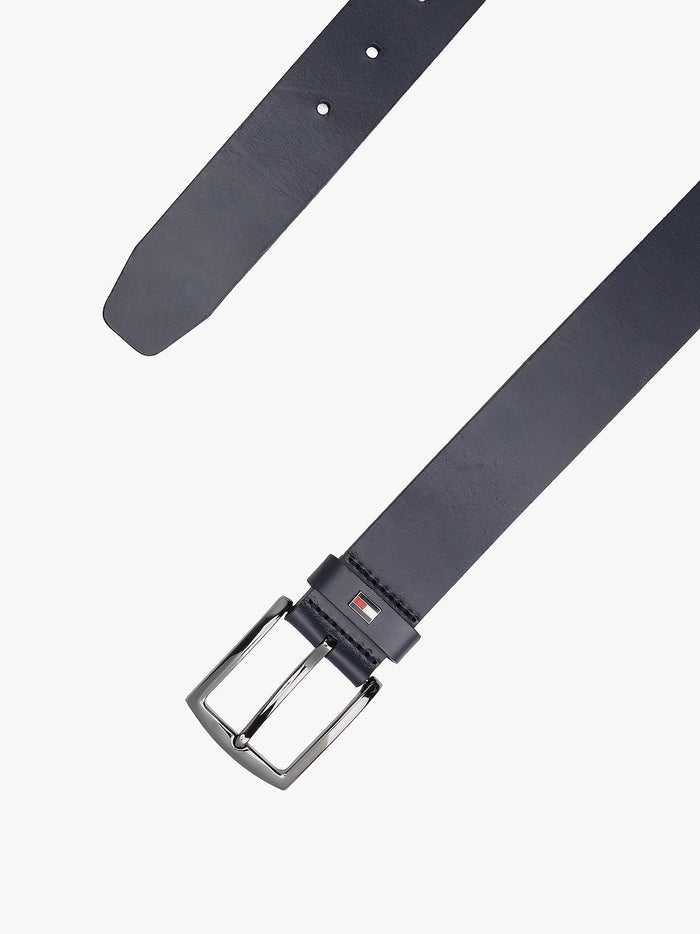 Denton Enamel Flag Leather Belt in Space