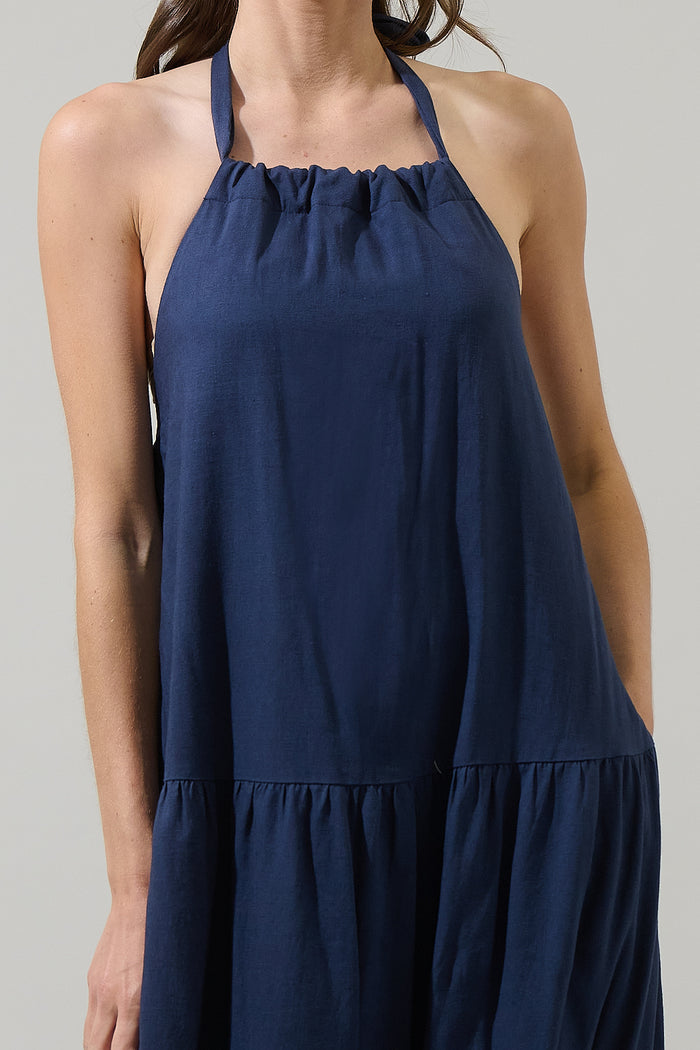 Disha Halter Neck Midi Dress