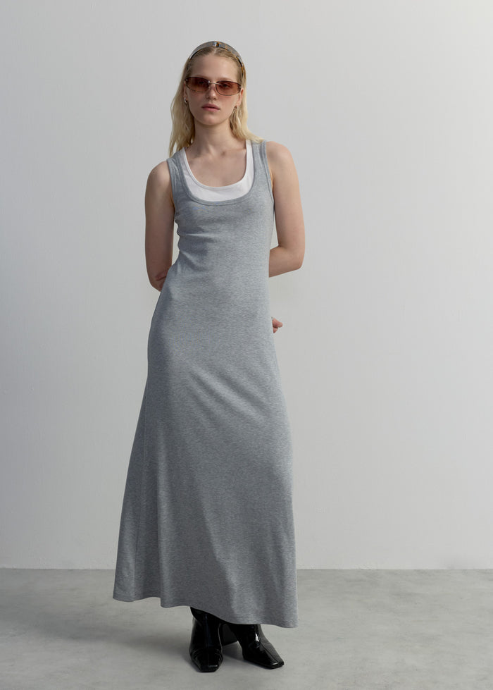DOUBLE LAYER TANK MAXI DRESS