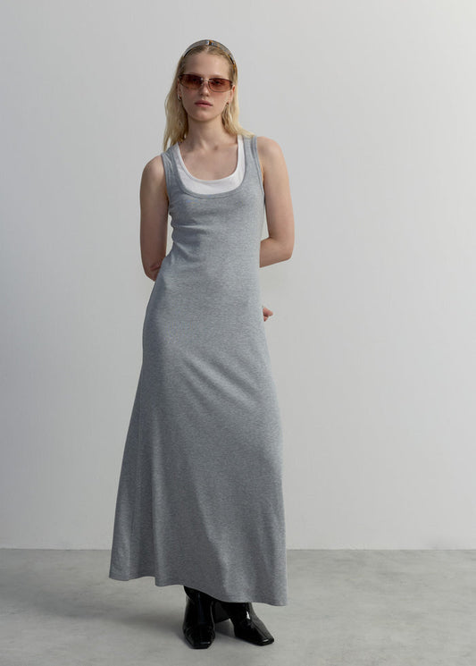 DOUBLE LAYER TANK MAXI DRESS