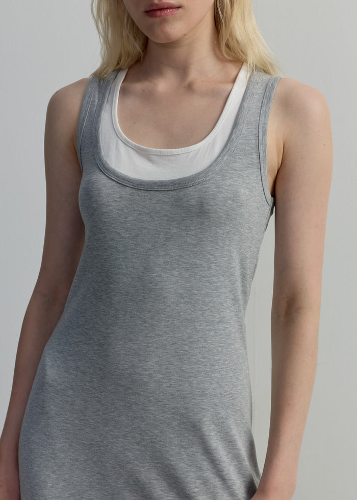 DOUBLE LAYER TANK MAXI DRESS