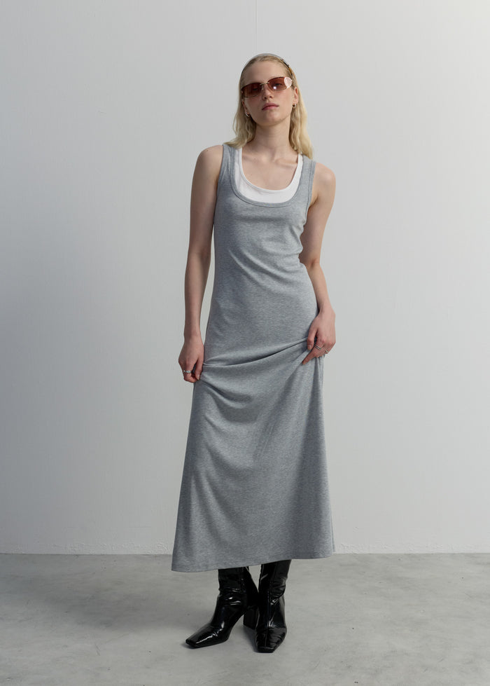 DOUBLE LAYER TANK MAXI DRESS