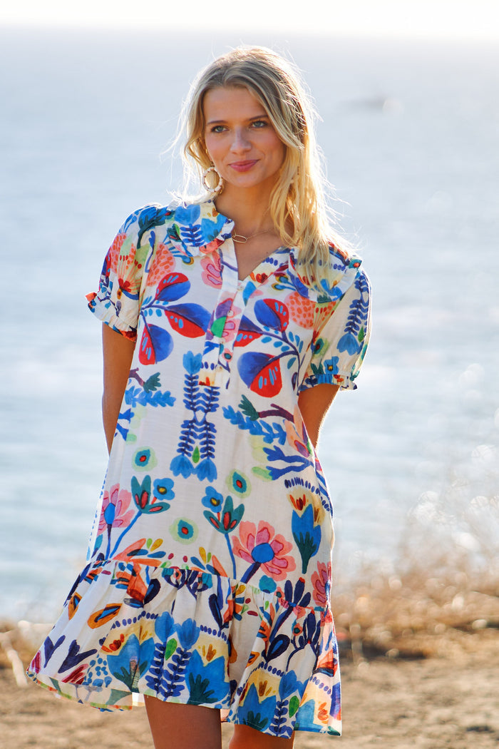 DRESS Peter Pan Collar Button Down Mini-Extended Sizing