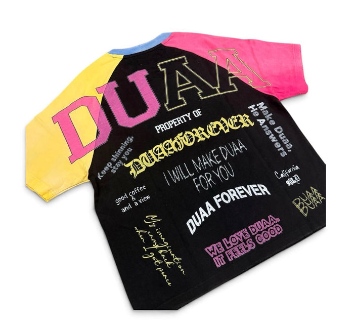 DUAA 'University' Rhinestone T-Shirt in Black