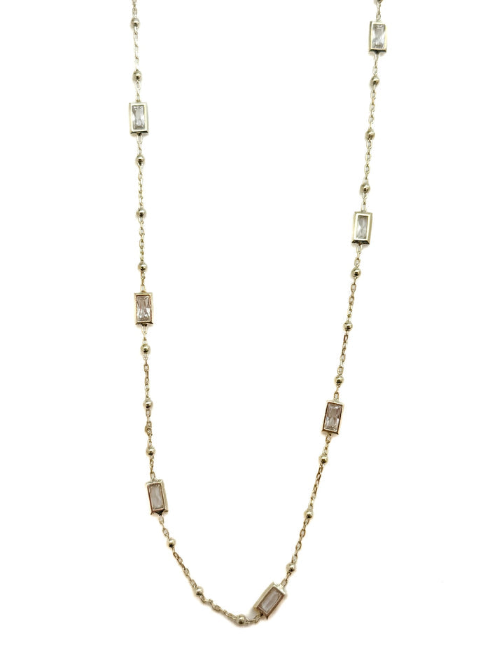 Elara Sterling CZ Necklace in Gold