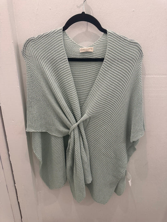 Elise Wrap Poncho in Sea Foam