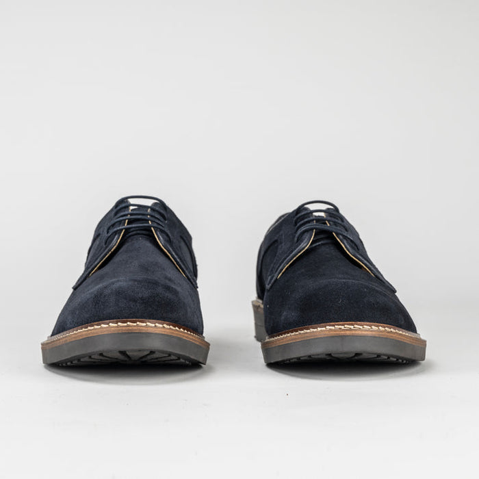 Elliot Suede Derby Shoes in Navy