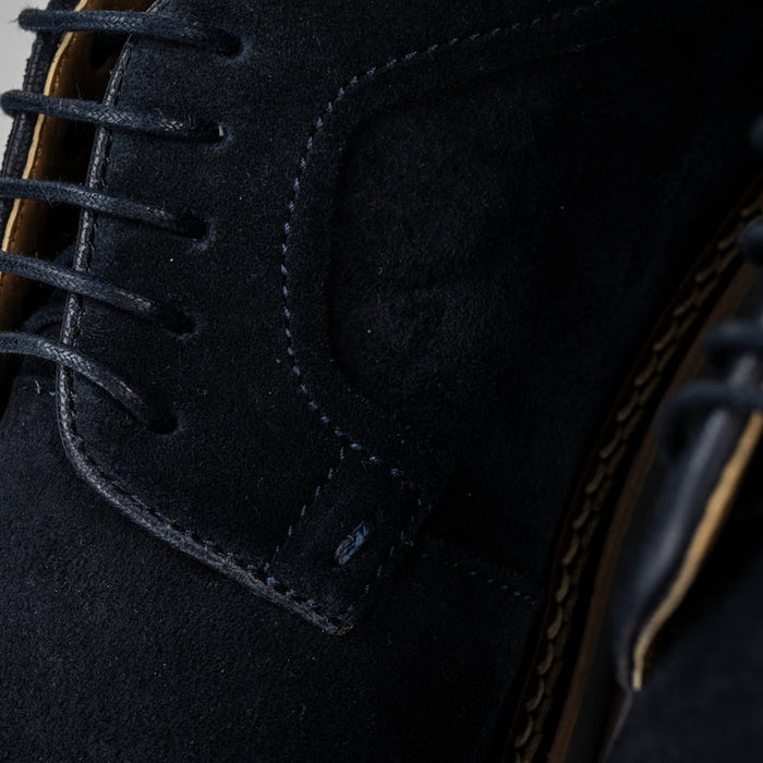 Elliot Suede Derby Shoes in Navy