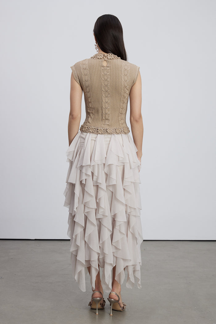 Embla Ruffle Knit Maxi Dress