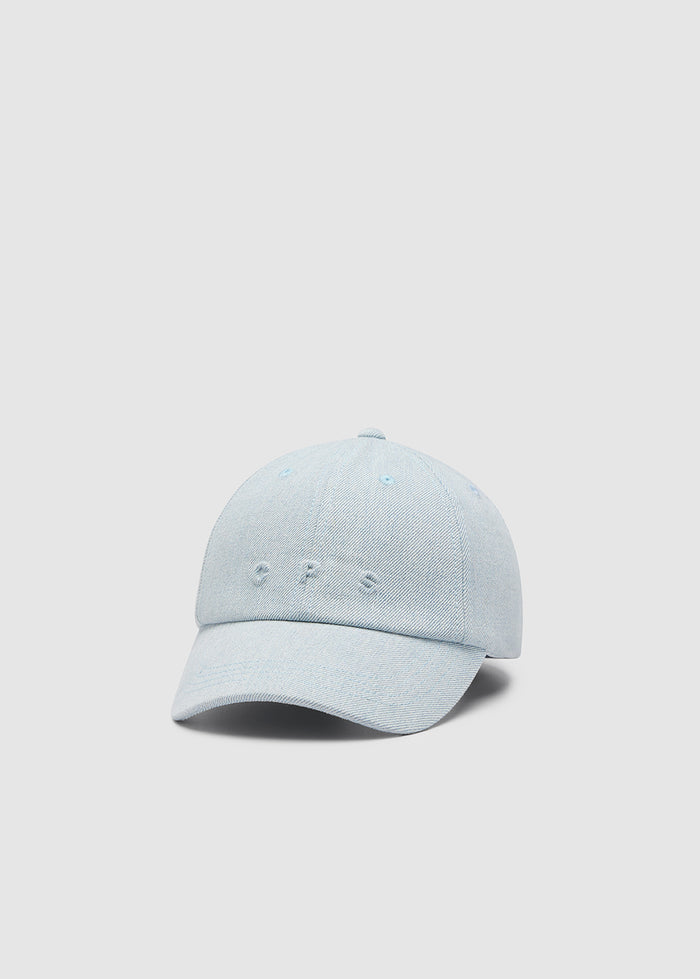 EMBOSSED DENIM CAP
