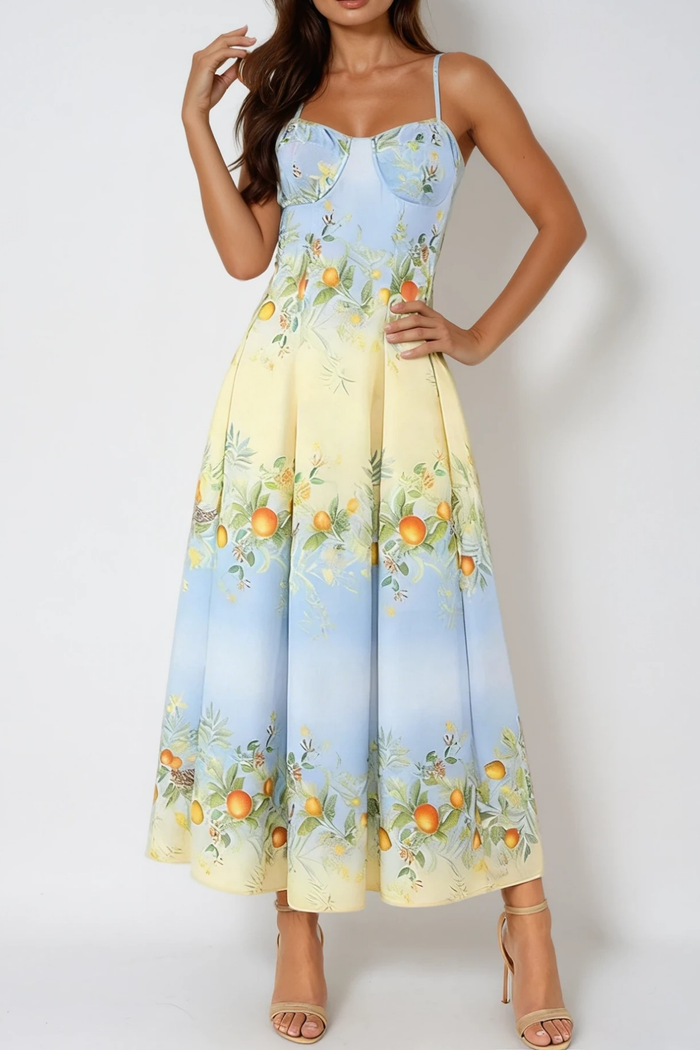 Emirhan Floral Ruffle Maxi Dress