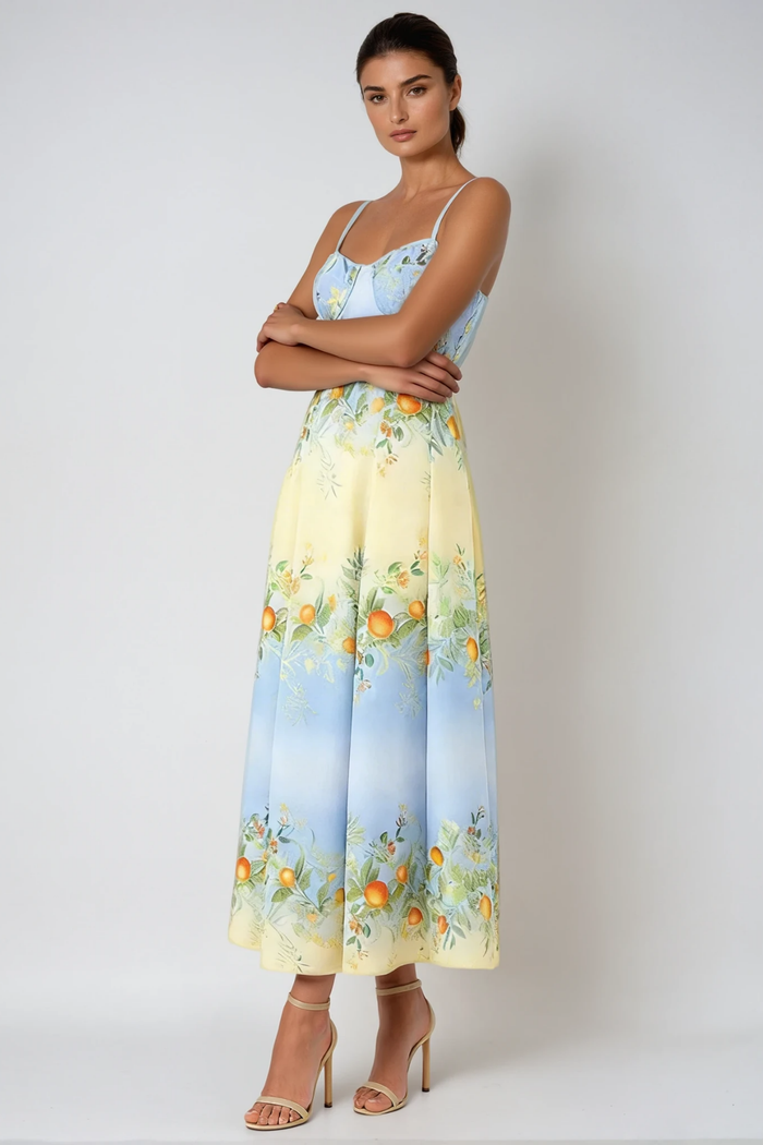 Emirhan Floral Ruffle Maxi Dress