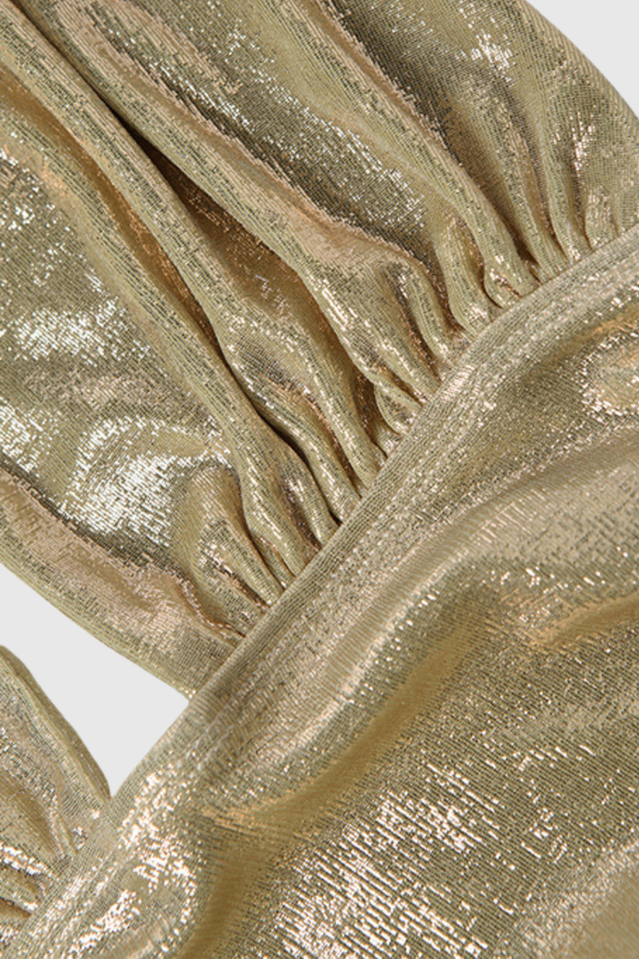 Emmalyn Plunge Metallic Top