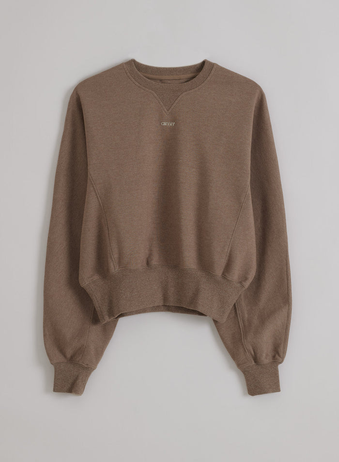 aim'n Espresso Melange Sportif Sweatshirt piqué-neulosta lyhyellä mallilla ja resoreilla.