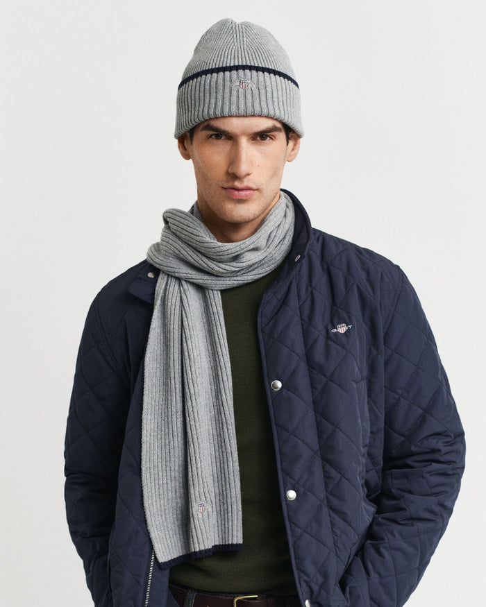 Essential Beanie & Scarf Gift Set in Grey