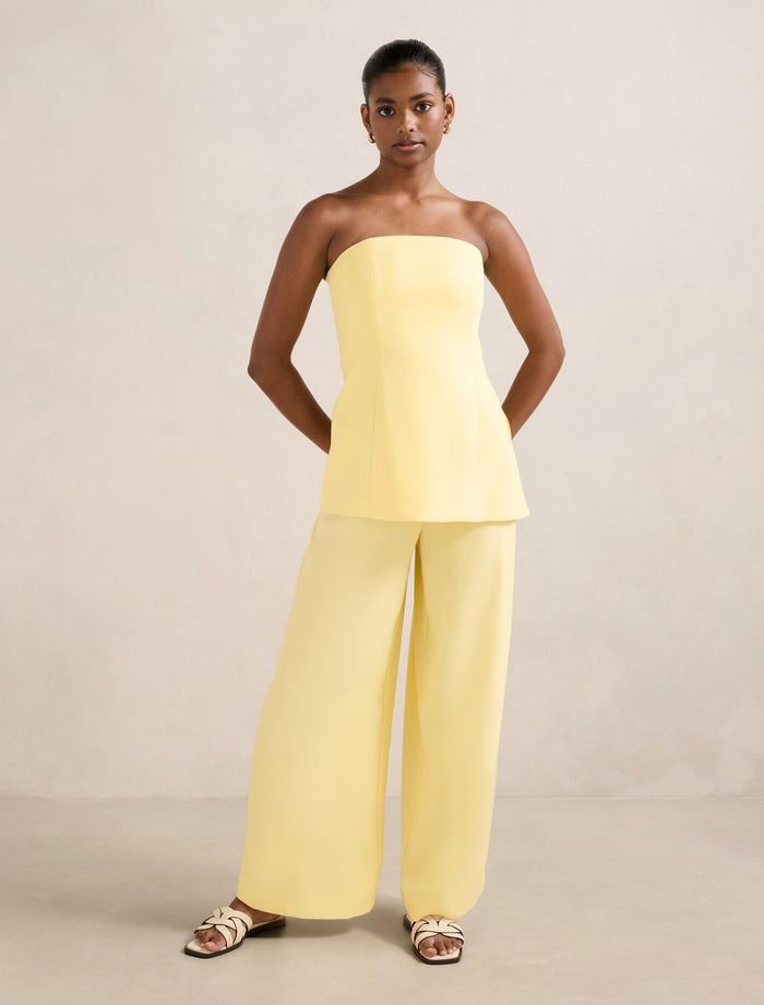 Evelyn Petite Elastic Wide Leg Pants Forever New