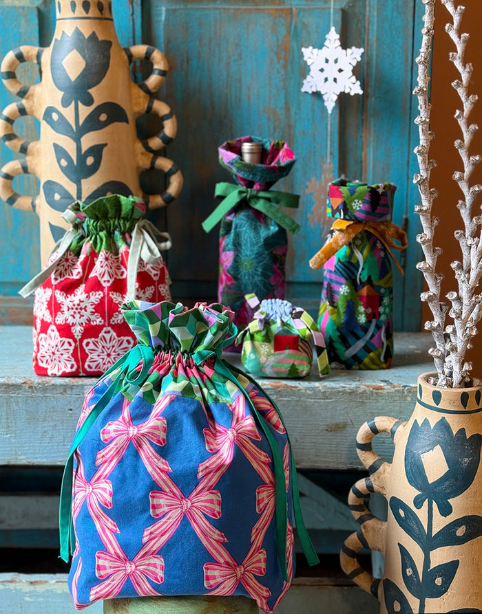 Evening Flurry Cotton Fabric, Cozy Christmas by Anna Maria Textiles