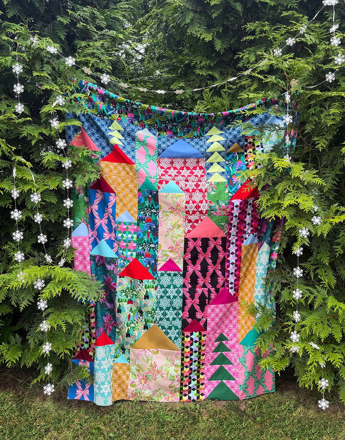 Evening Flurry Cotton Fabric, Cozy Christmas by Anna Maria Textiles