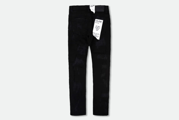 Evolution Kids Rock The Bells denim jeans in jet black, casual kids' denim pants from EVOLUTION KIDS, with a comfortable fit.