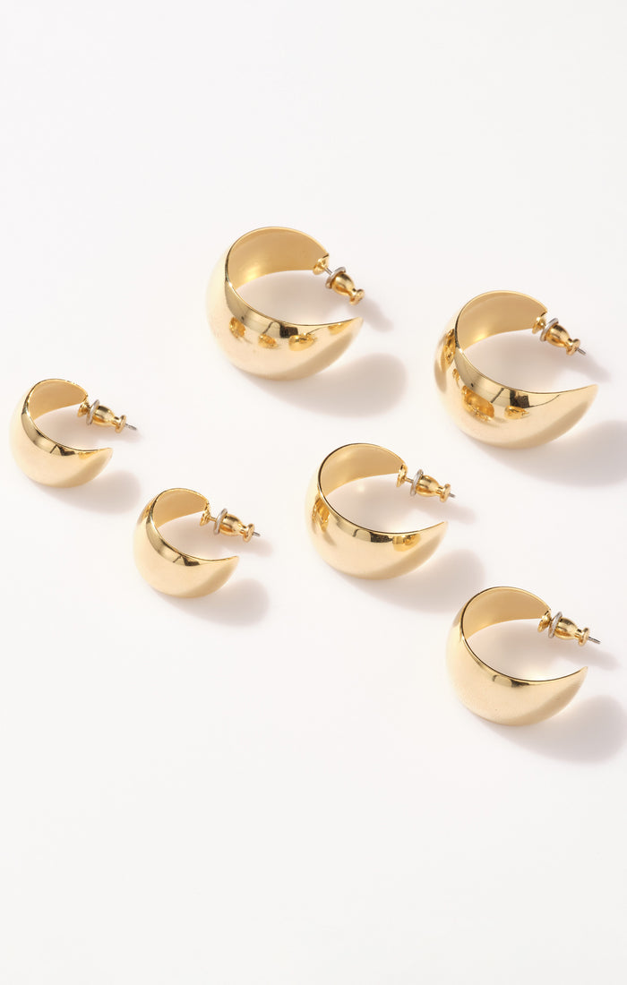 Faithy Jewels Large Lucy Hoop Earrings ~ Gold
