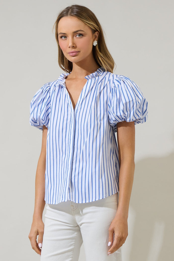Fannie Striped Jayla Button Down Top