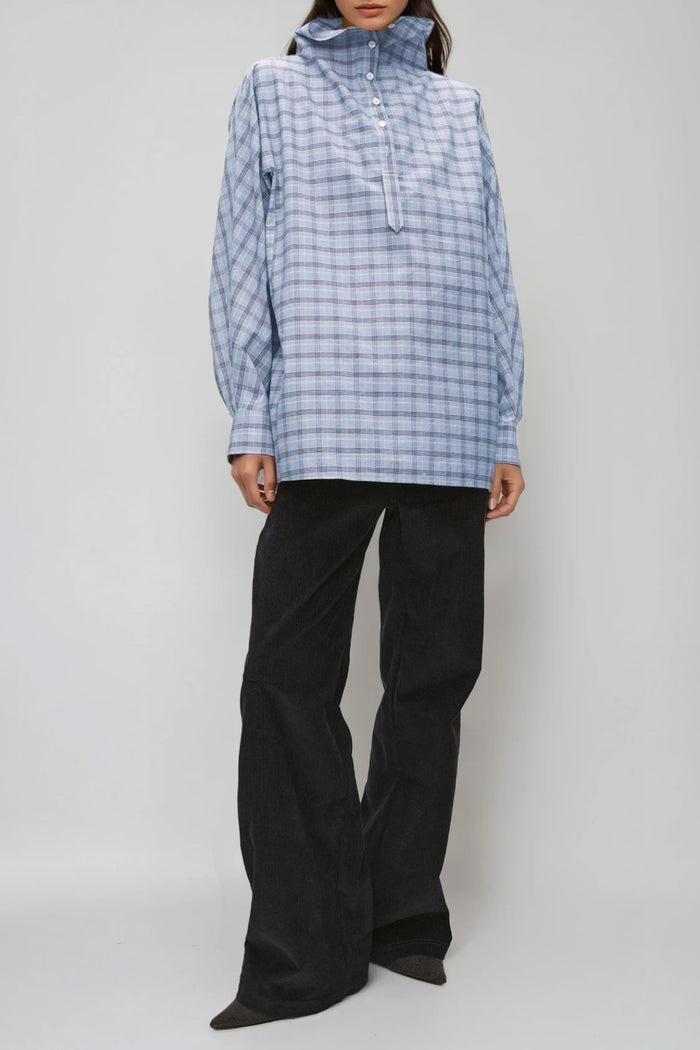 Farhod High Neck Grid Top