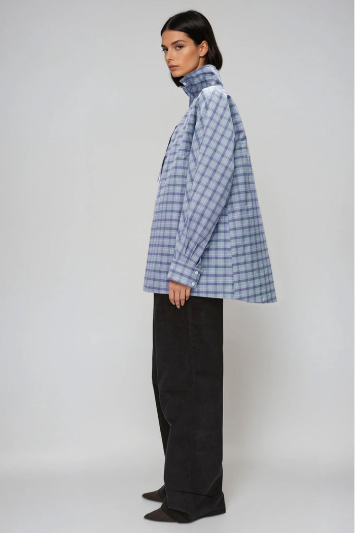 Farhod High Neck Grid Top