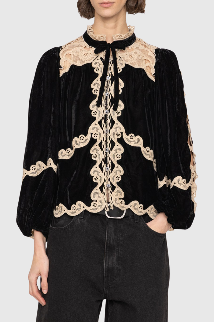 Farzad Deconstruct Cutout Cochet Top