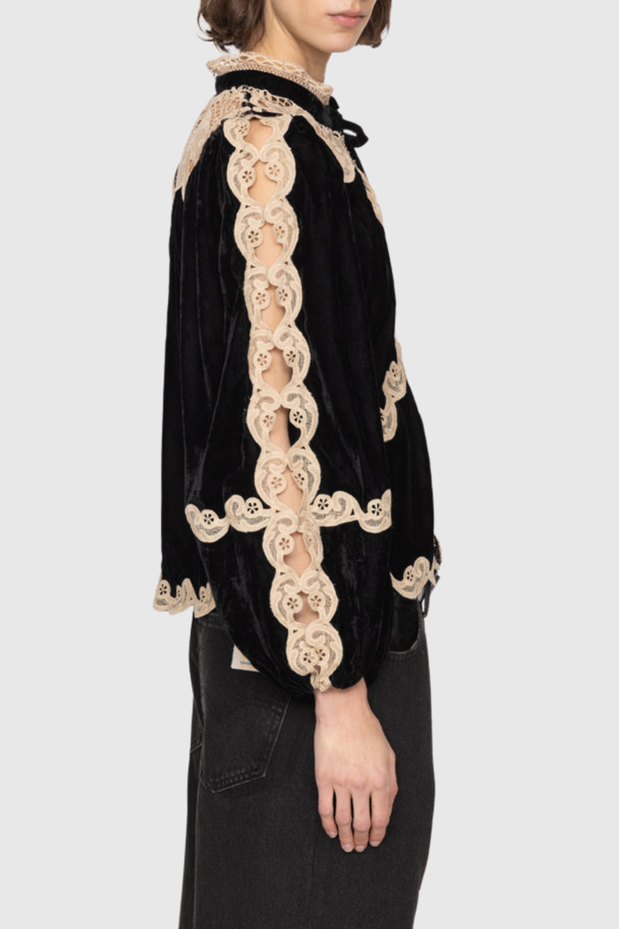 Farzad Deconstruct Cutout Cochet Top
