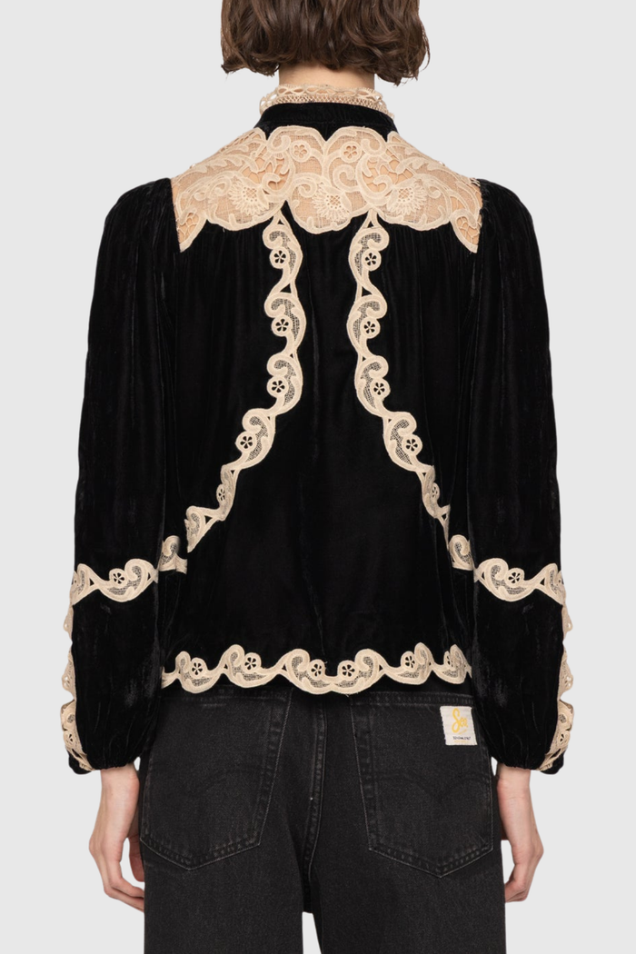 Farzad Deconstruct Cutout Cochet Top