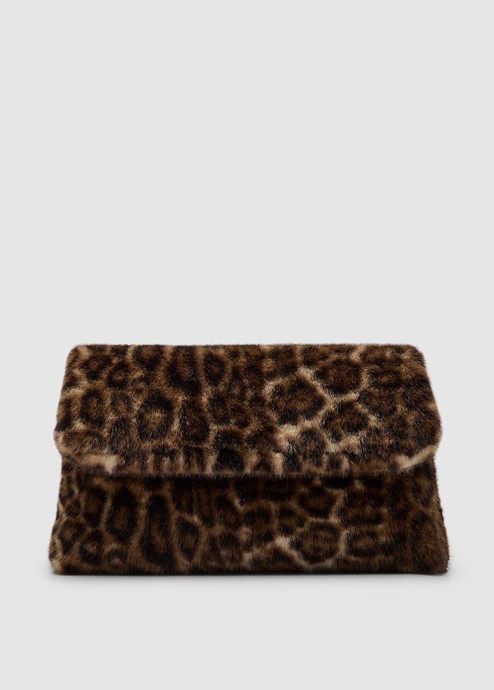 FAUX FUR CLUTCH