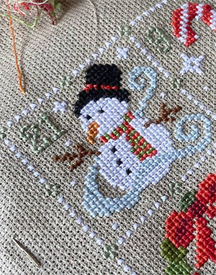 Feeling Festive Advent Cross Stitch Kit, Love Poppet