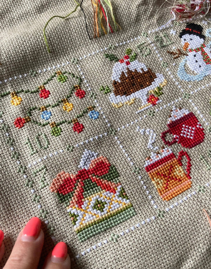 Feeling Festive Advent Cross Stitch Kit, Love Poppet