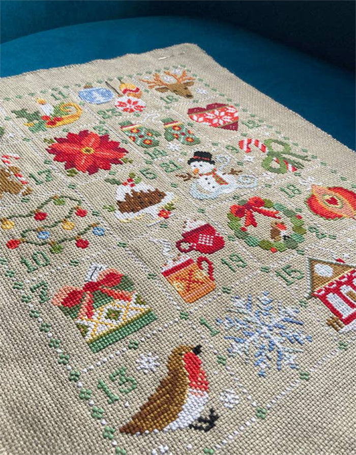 Feeling Festive Advent Cross Stitch Kit, Love Poppet