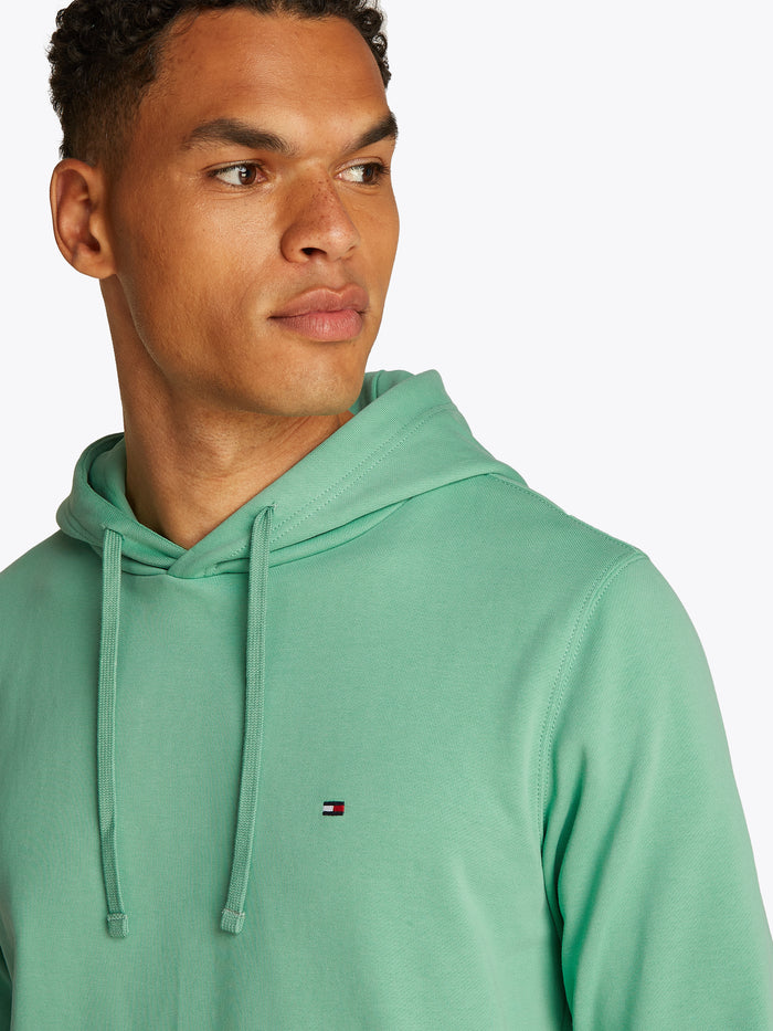 Flag Embroidery Hoody in Fort Green