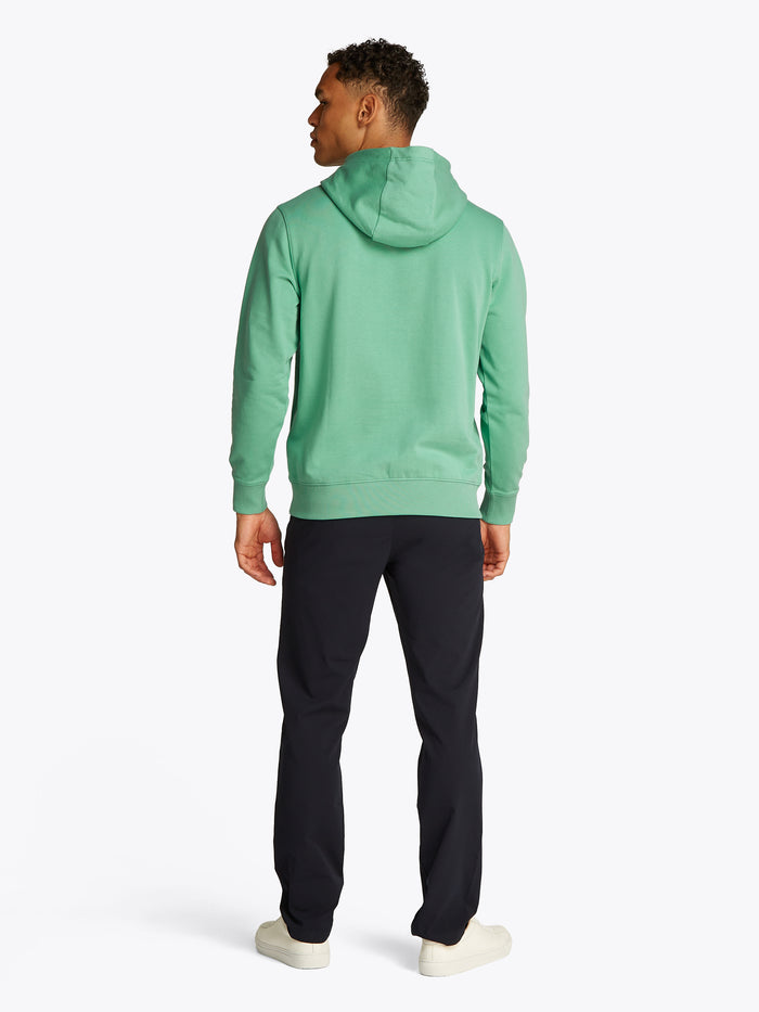 Flag Embroidery Hoody in Fort Green