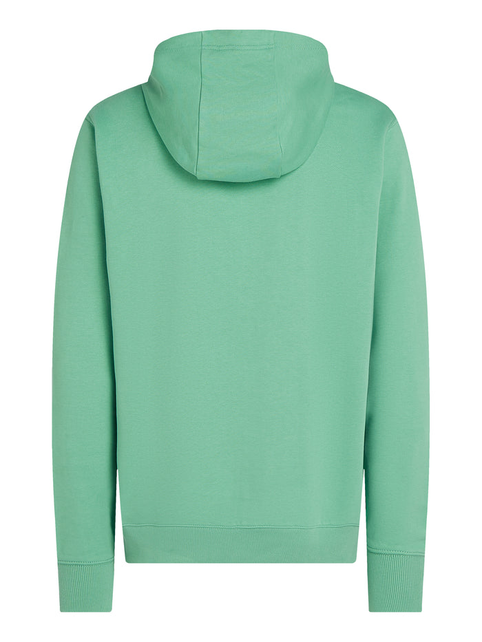 Flag Embroidery Hoody in Fort Green