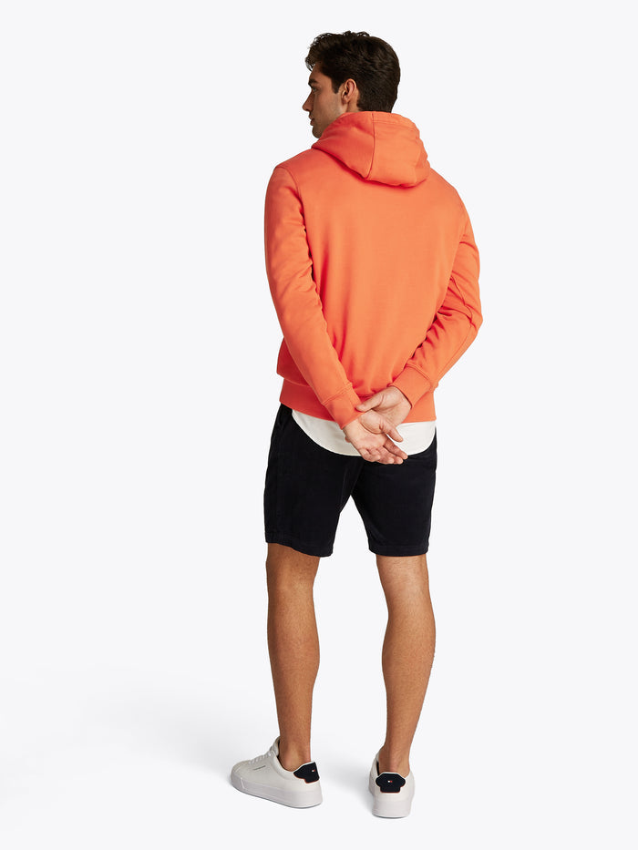 Flag Embroidery Hoody in Orange