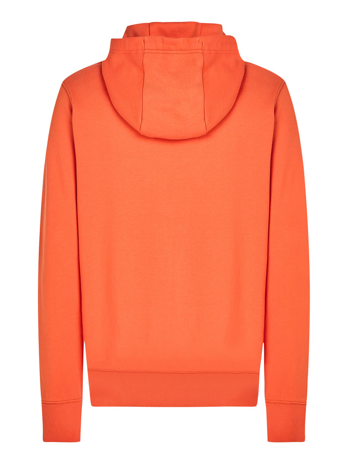 Flag Embroidery Hoody in Orange