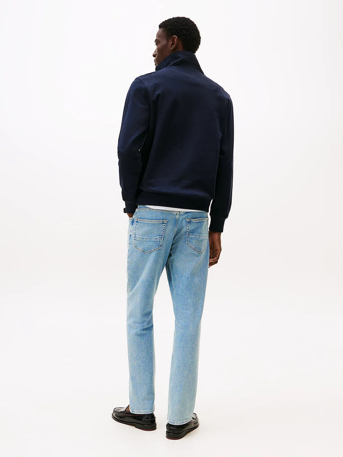 Flag Embroidery Quarter-Zip in Navy