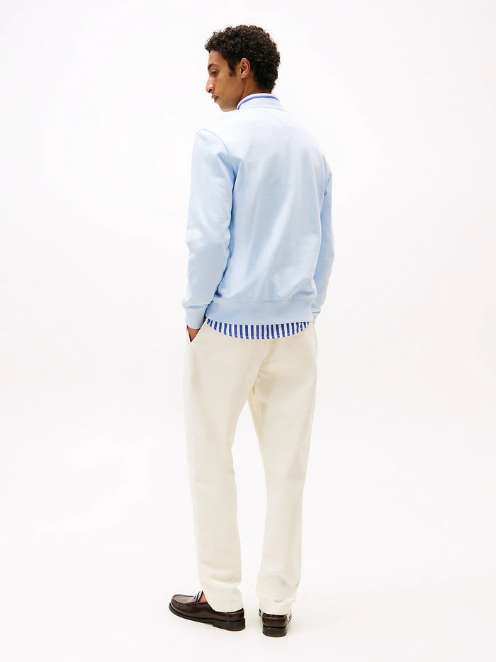 Flag Embroidery Sweatshirt in Blue