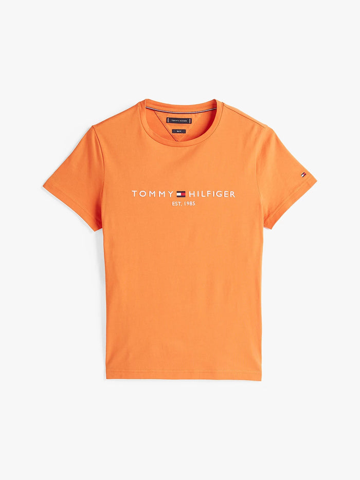 Flag Embroidery Tee in Orange