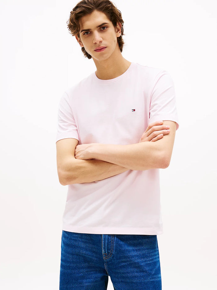 Flag Embroidery Tee in Pink