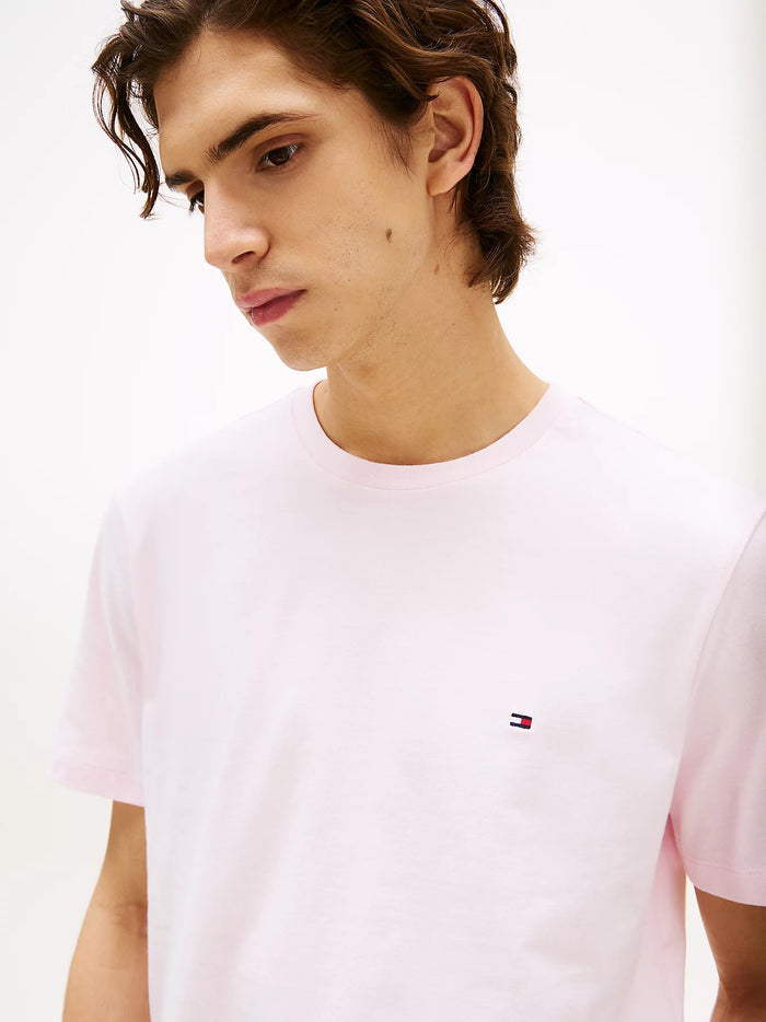 Flag Embroidery Tee in Pink