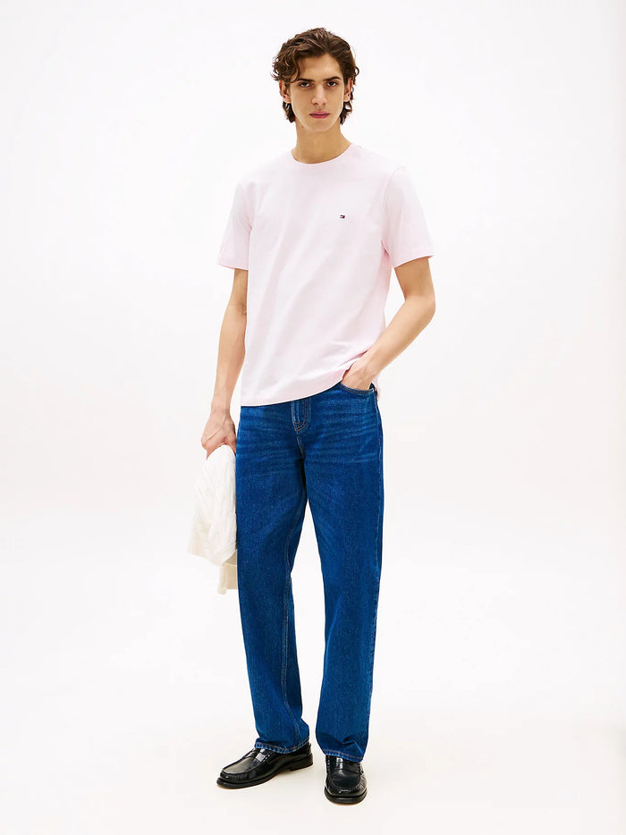 Flag Embroidery Tee in Pink